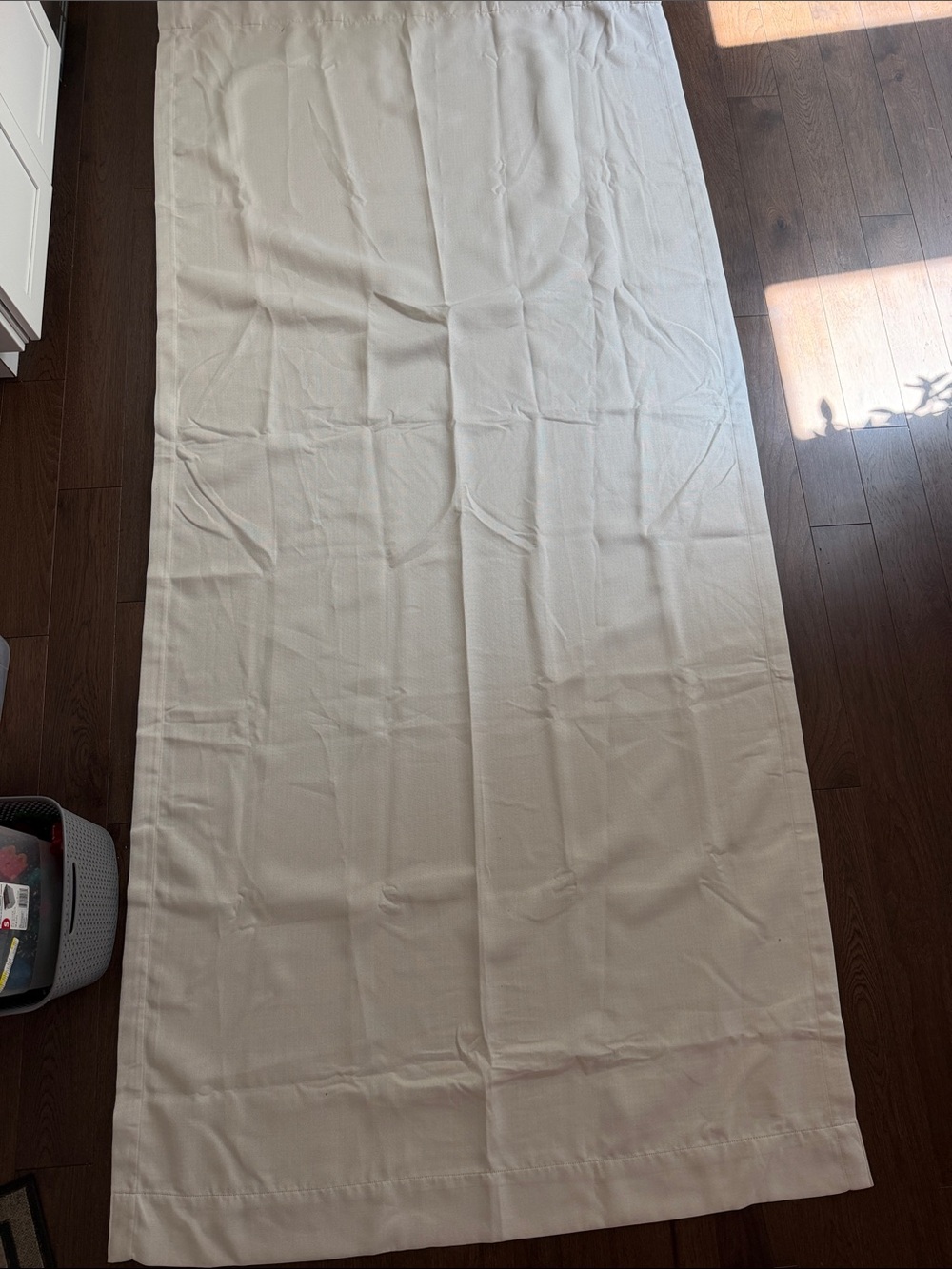 Exclusive Fabrics Ivory Linen Look Curtain Panel 49x105 Drapery - C11